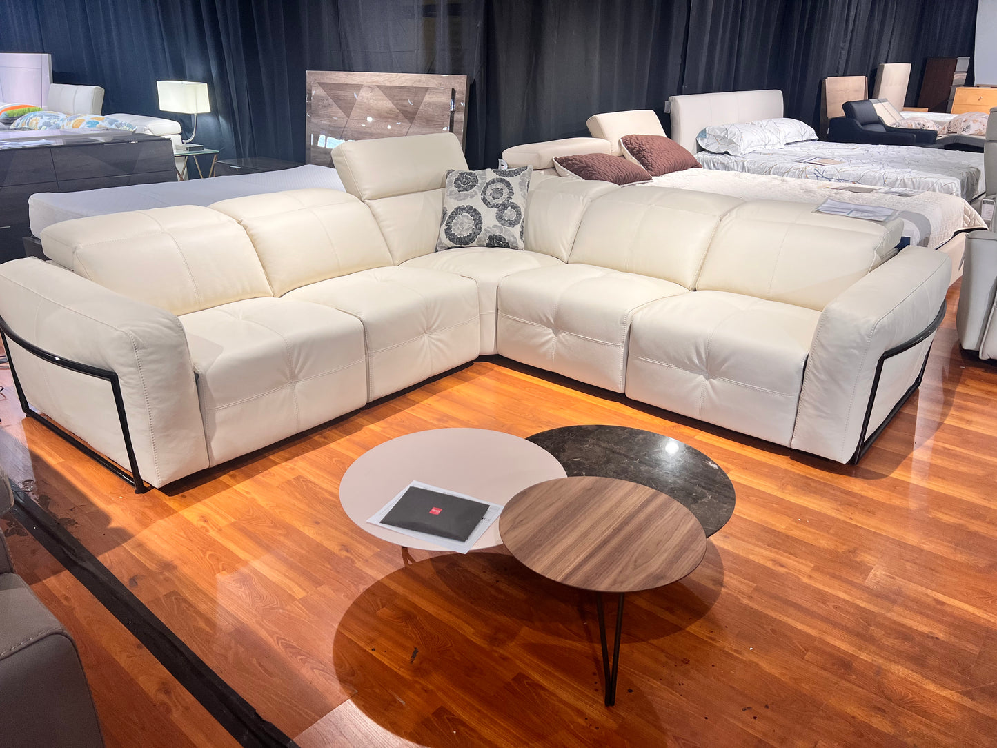 ALPA SALOTTI - MADISON 5PCS. SECTIONAL W/3 RECLINERS - Eurohaus Modern Furniture LLC