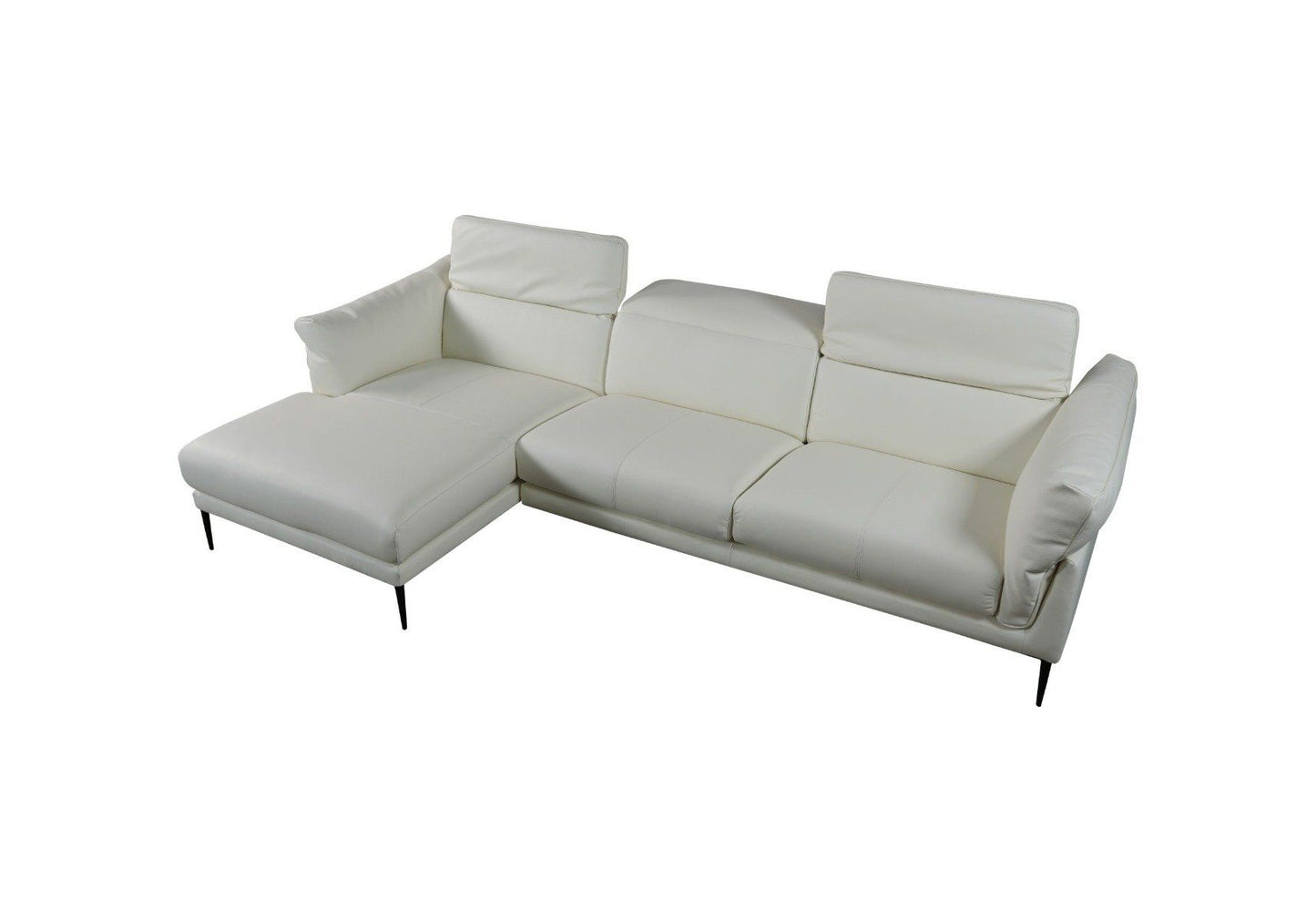 Ennio Top Grain Leather Sofa with Chaise Lounge