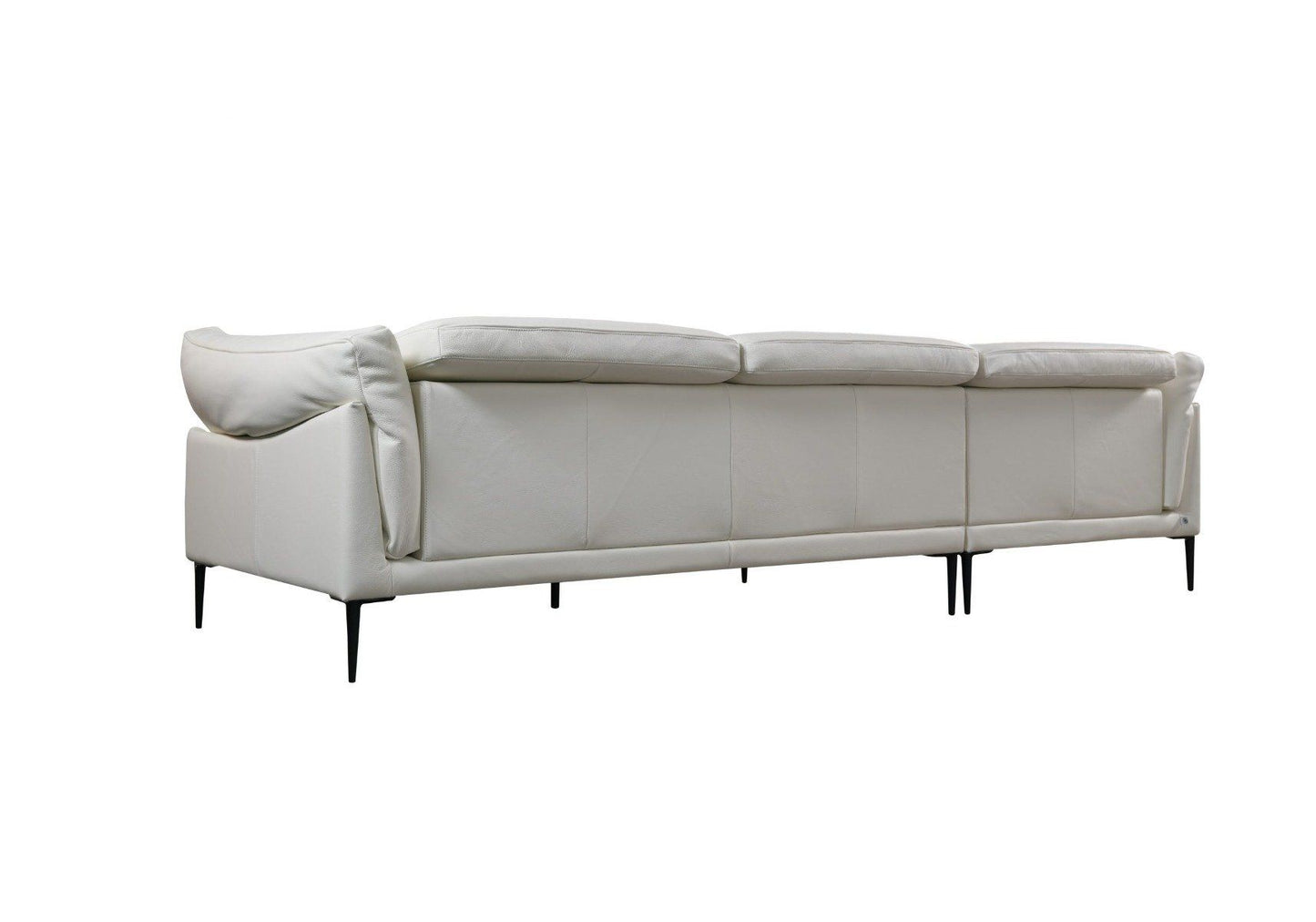 Ennio Top Grain Leather Sofa with Chaise Lounge