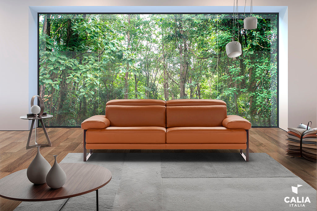 Nicoletti - Italo off-white Leather Sofa 85"L - Eurohaus Modern Furniture LLC