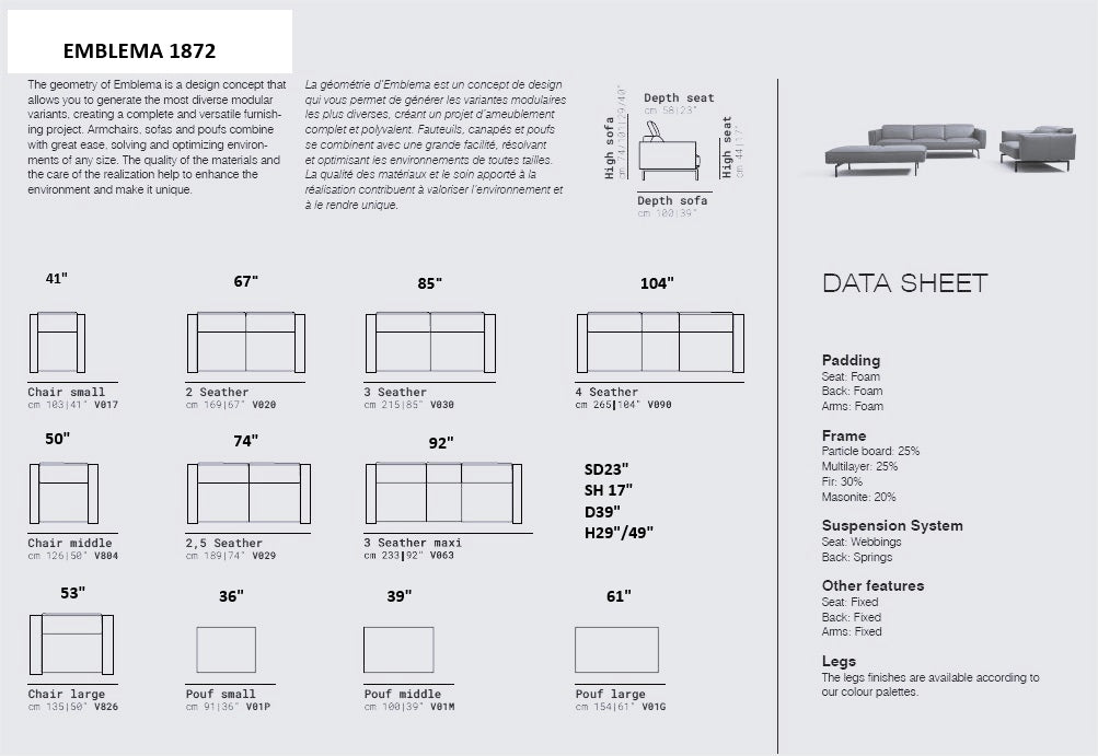 INCANTO I872 BIG OTTOMAN - Eurohaus Modern Furniture