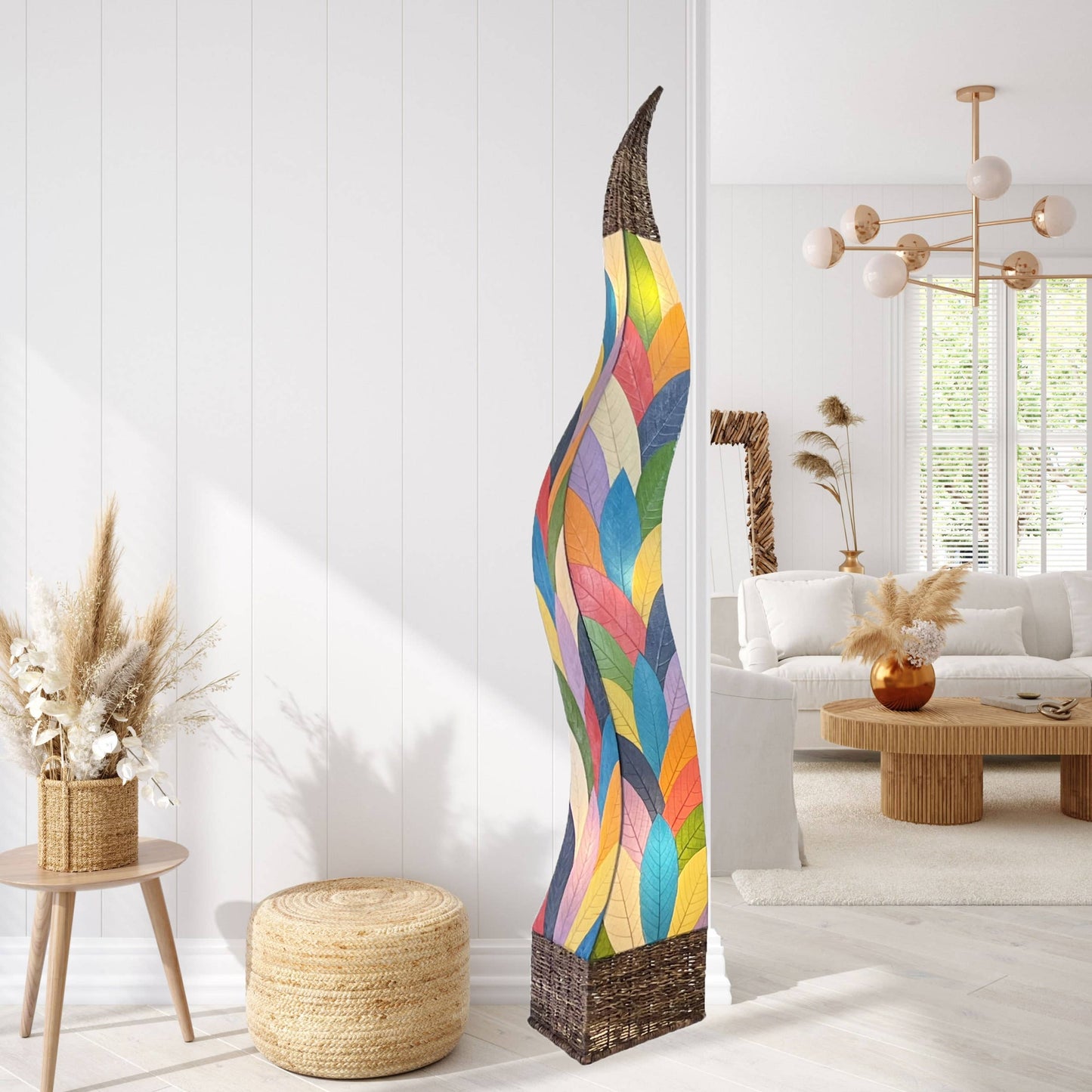 Flame Giant Floor Lamp Multi - Eurohaus Modern Furniture LLC