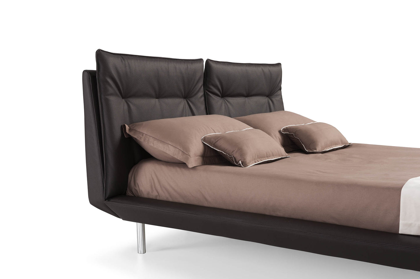 Kyoto vegan-leather Platform Bed - Eurohaus Modern Furniture LLC