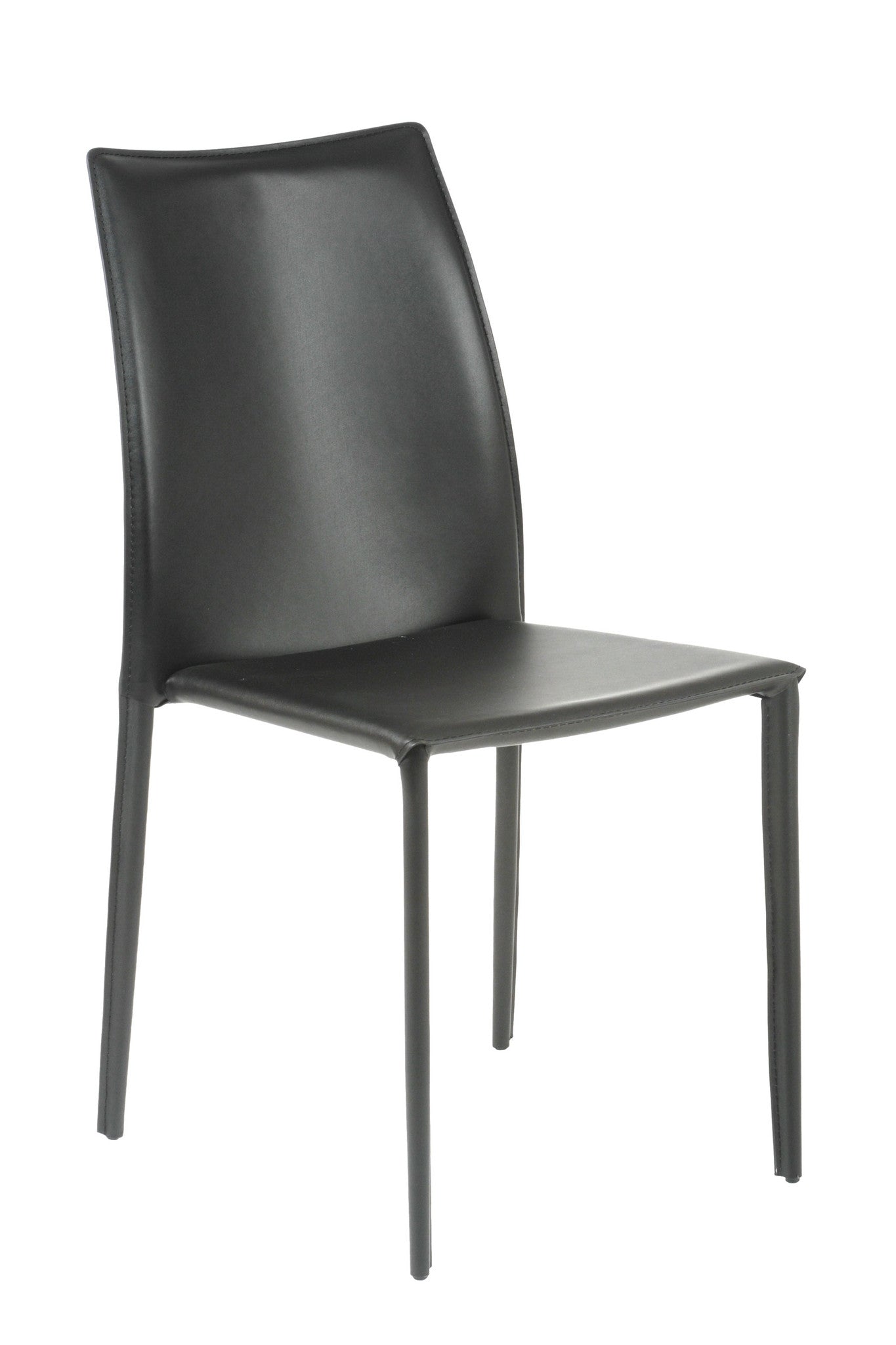Dalia Leather Stacking Chair (2) - Eurohaus Modern Furniture LLC