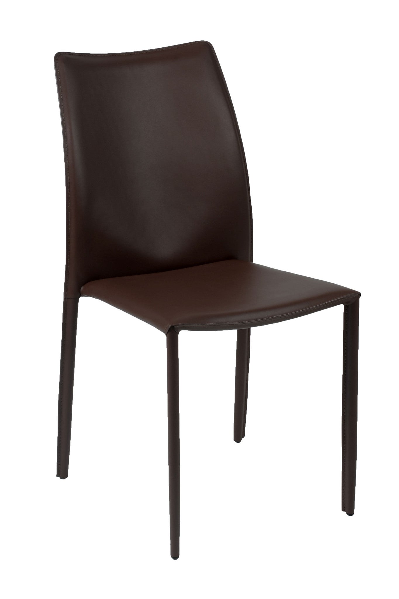 Dalia Leather Stacking Chair (2) - Eurohaus Modern Furniture LLC