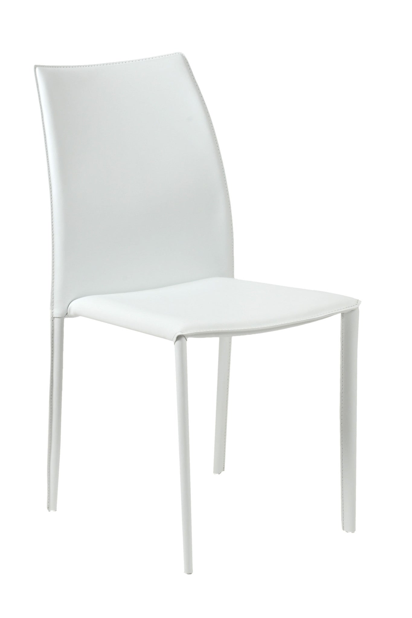 Dalia Leather Stacking Chair (2) - Eurohaus Modern Furniture LLC