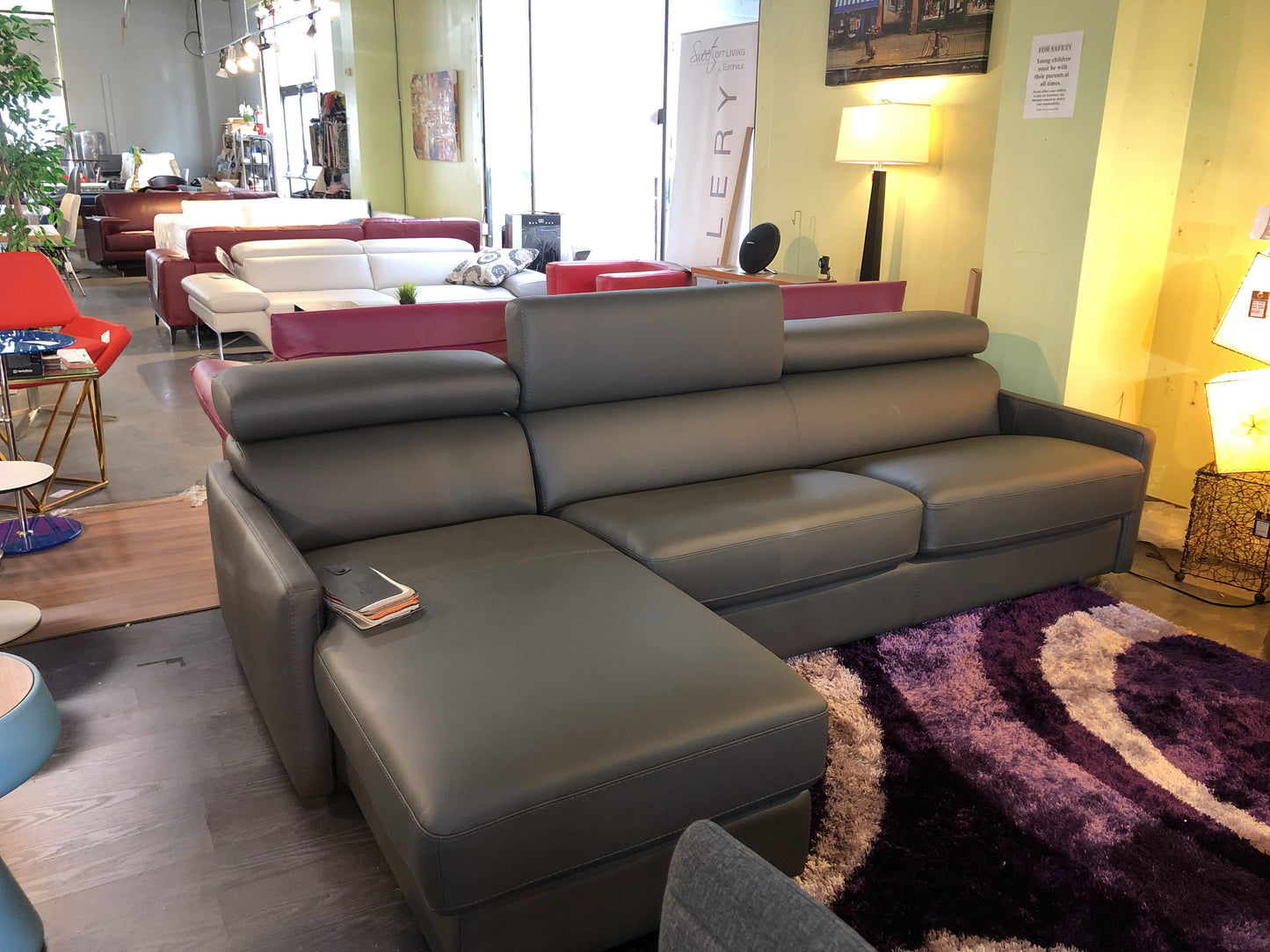 BARDI - Alikos Sectional with bed & storage chaise - Eurohaus Modern Furniture LLC
