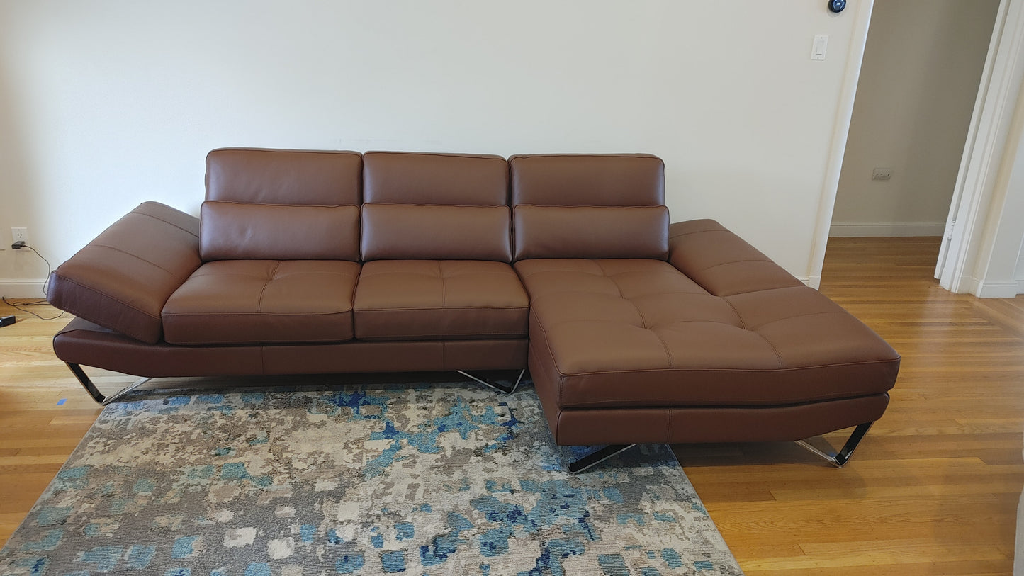 NICOLETTI - EVAN LEATHER SECTIONAL W/PUSH-BACK FUNCTION - STARTS AT - Eurohaus Modern Furniture LLC