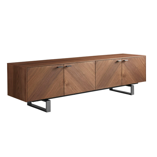Alvarado 71" Media Stand 31028WAL - Eurohaus Modern Furniture LLC