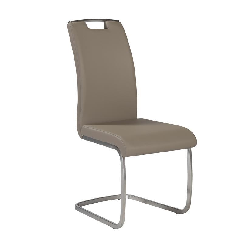 Euro - Karl Side Chair with Brushed Stainless Steel Base - Eurohaus Modern Furniture LLC