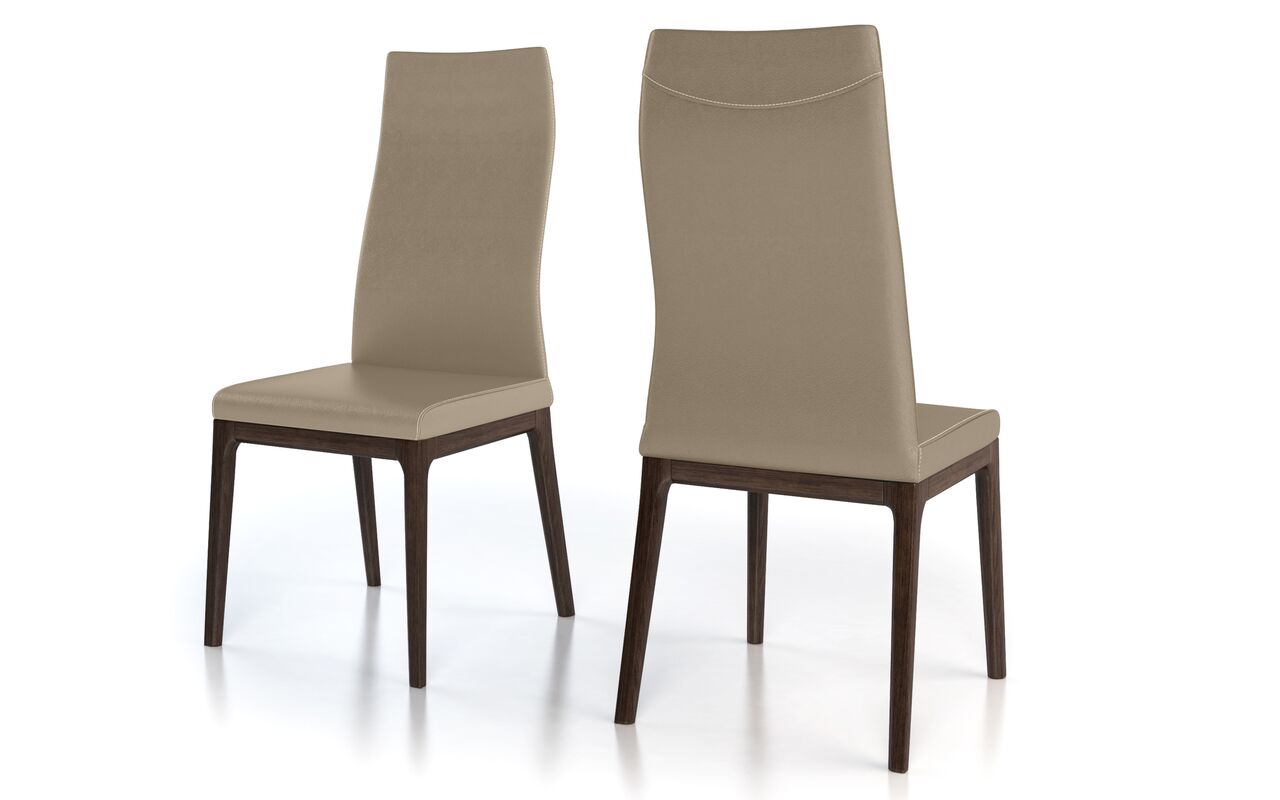 Colibri Amy Genuine Thick Leather Dining Chair (set of 2)