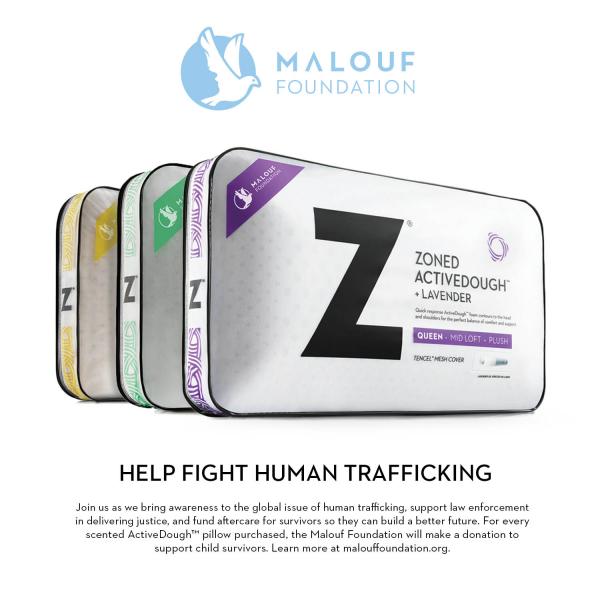 MALOUF Zoned Activedough LAVENDER - Eurohaus Modern Furniture LLC