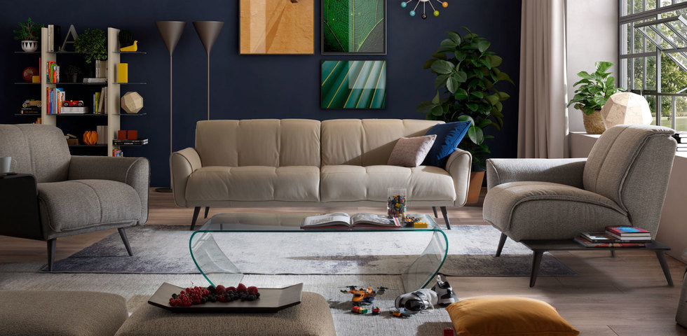Natuzzi B993 Mid-Century Style Collection - Eurohaus Modern Furniture LLC