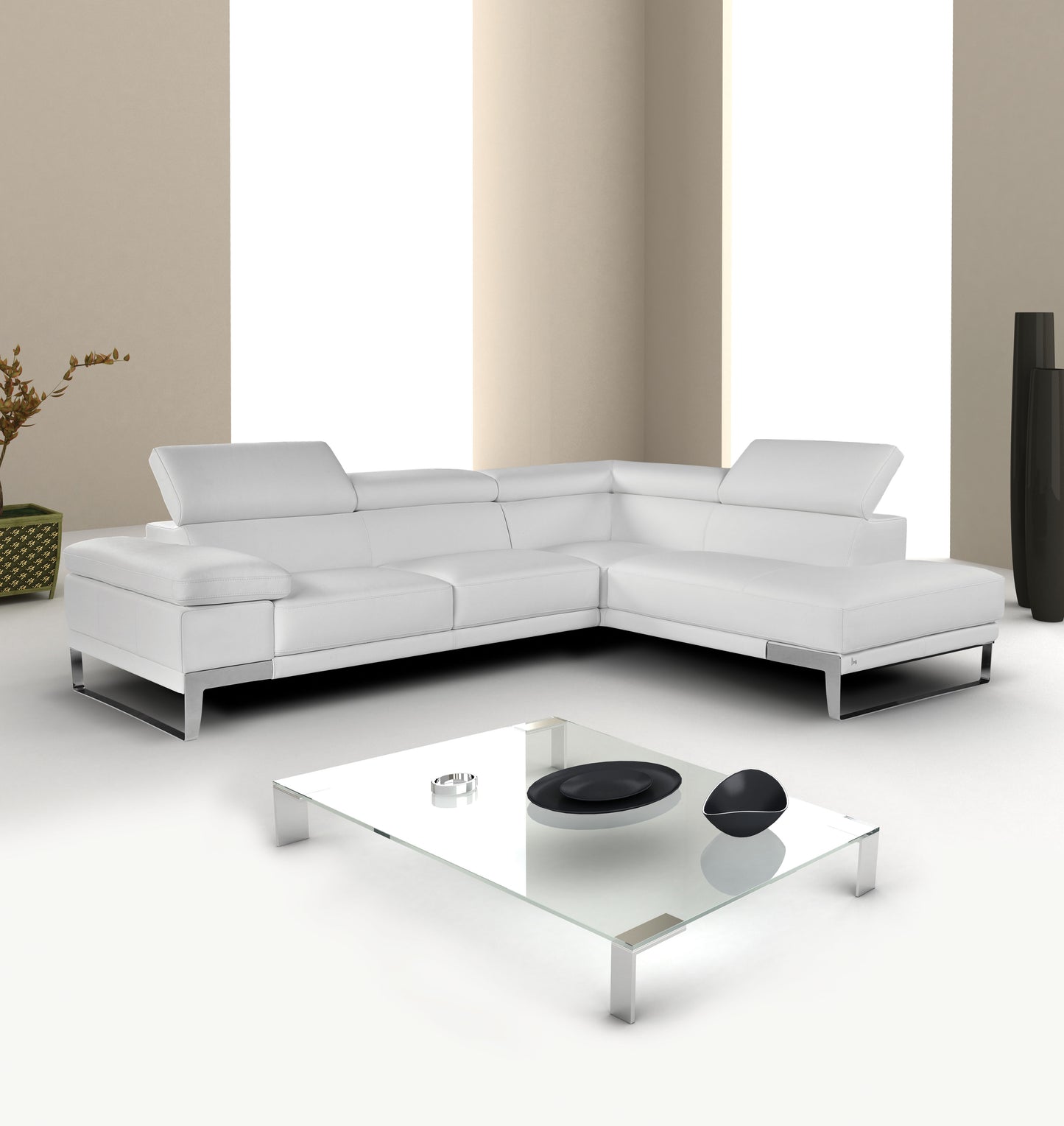 NICOLETTI - DOMUS LEATHER SECTIONAL - ITALY - Eurohaus Modern Furniture LLC
