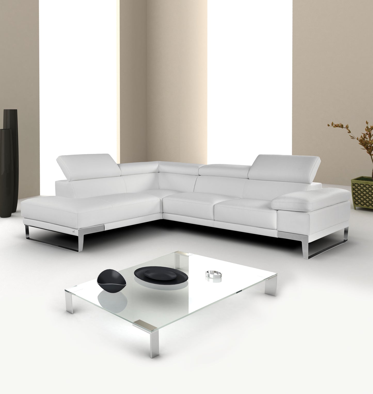 NICOLETTI - DOMUS LEATHER SECTIONAL - ITALY - Eurohaus Modern Furniture LLC