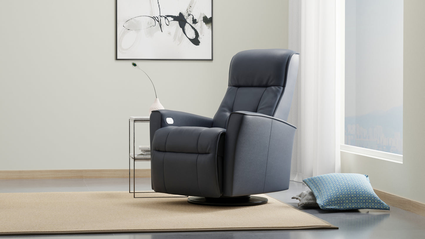 Fjords Harstad Recliner in Top Grain Leather - Eurohaus Modern Furniture LLC