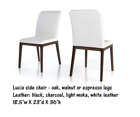 Colibri Lucia Genuine Thick Leather Dining Chair (set of 2) - Eurohaus Modern Furniture LLC