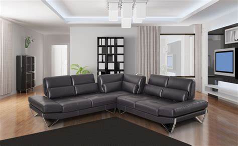 NICOLETTI - EVAN LEATHER SECTIONAL W/PUSH-BACK FUNCTION - STARTS AT - Eurohaus Modern Furniture LLC
