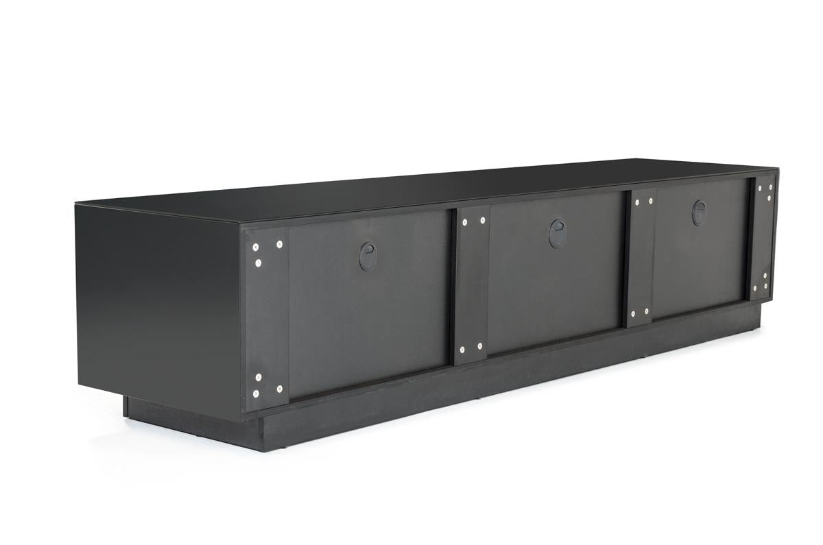 Black Glass TV Stand - Eurohaus Modern Furniture LLC