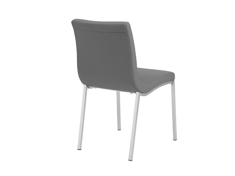 Scott Side Chair with Brushed Stainless Steel Legs - Eurohaus Modern Furniture LLC