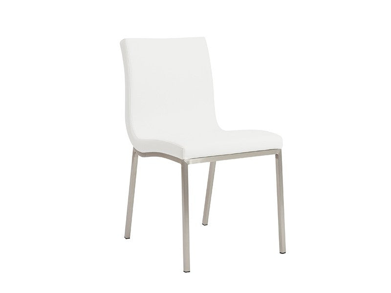 Scott Side Chair with Brushed Stainless Steel Legs - Eurohaus Modern Furniture LLC