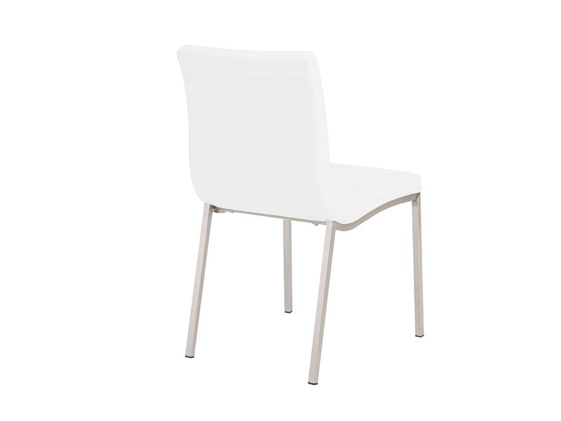 Scott Side Chair with Brushed Stainless Steel Legs - Eurohaus Modern Furniture LLC