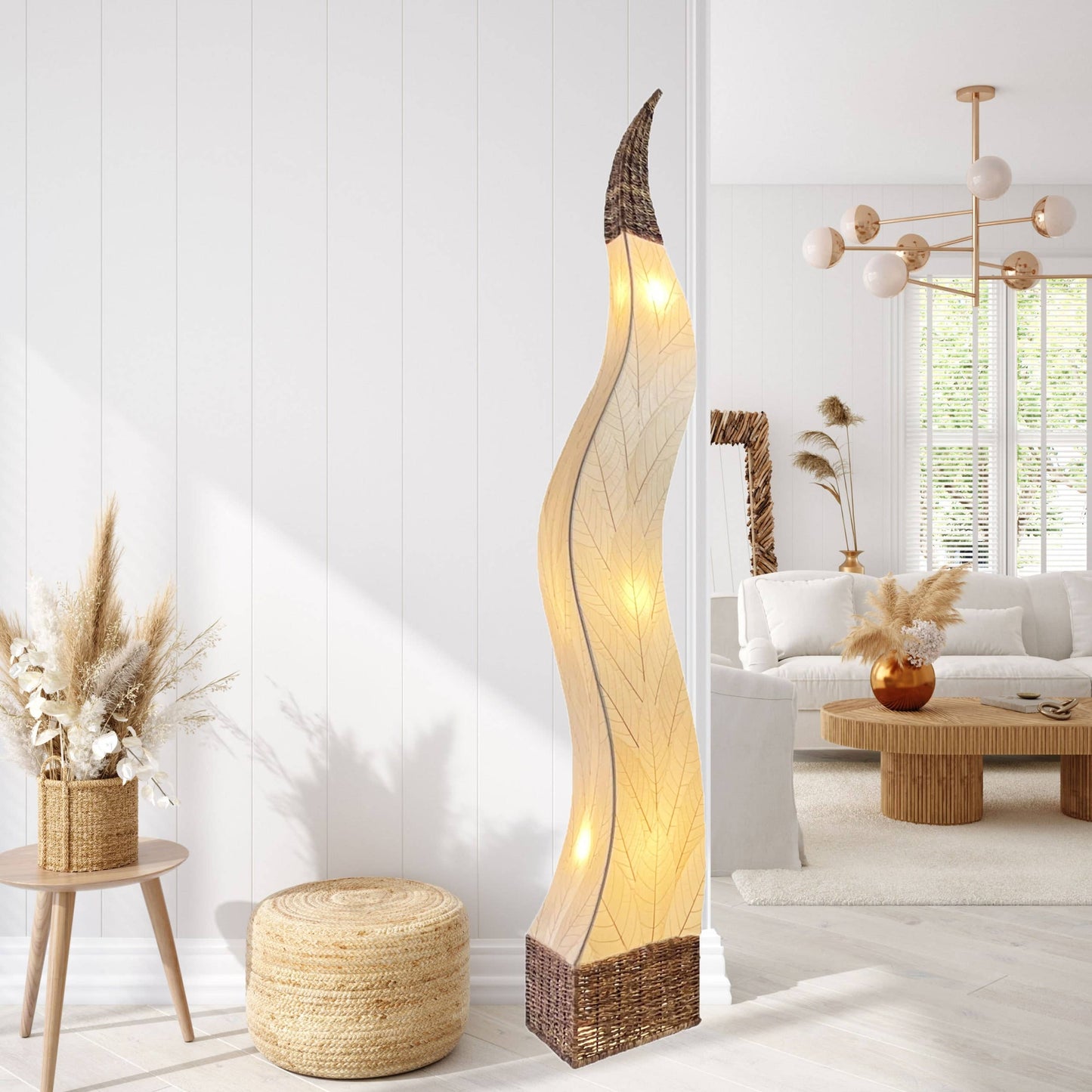 Flame Giant Floor Lamp Natural