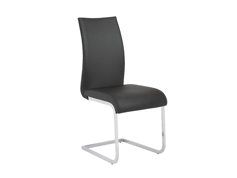 Euro - Karl Side Chair with Brushed Stainless Steel Base - Eurohaus Modern Furniture LLC