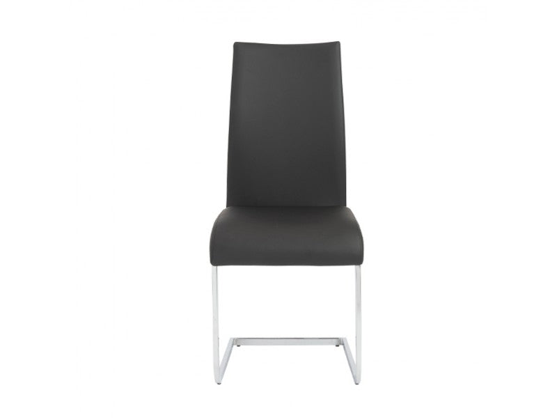 Euro - Karl Side Chair with Brushed Stainless Steel Base - Eurohaus Modern Furniture LLC