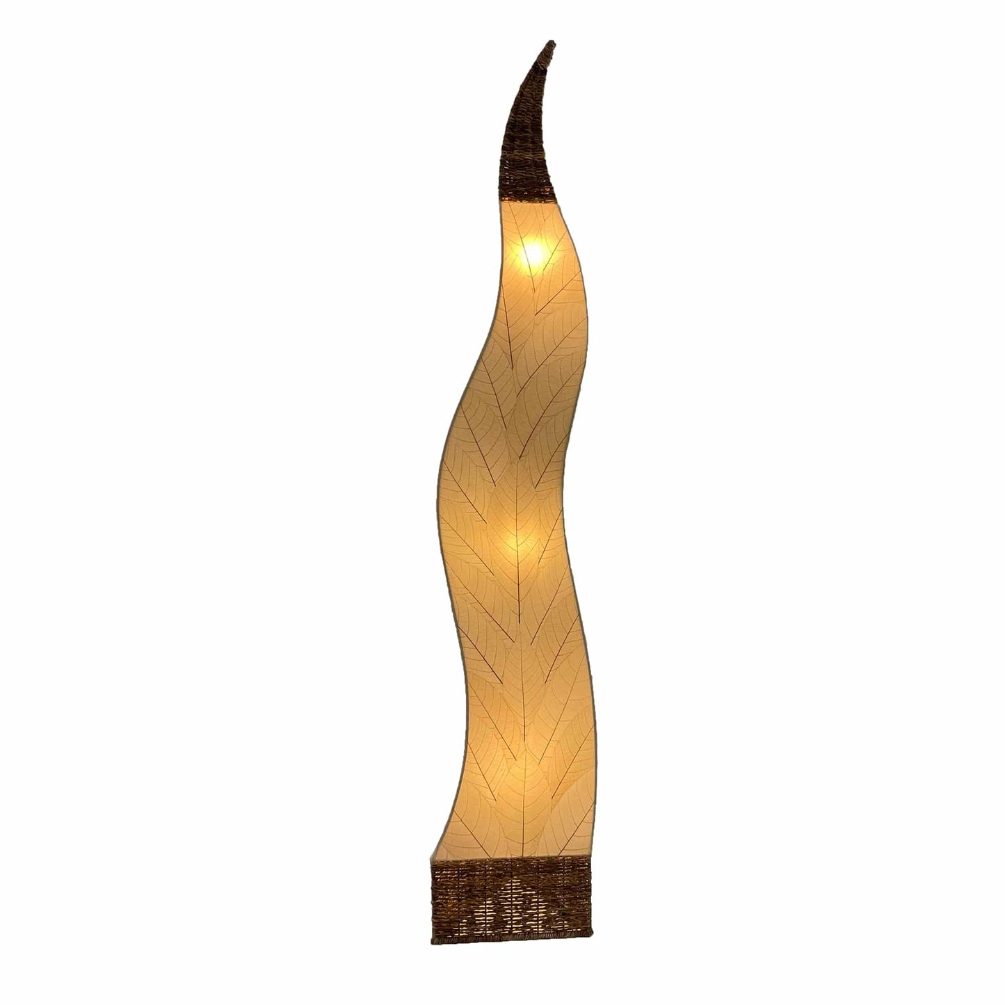 Flame Giant Floor Lamp Natural - Eurohaus Modern Furniture LLC