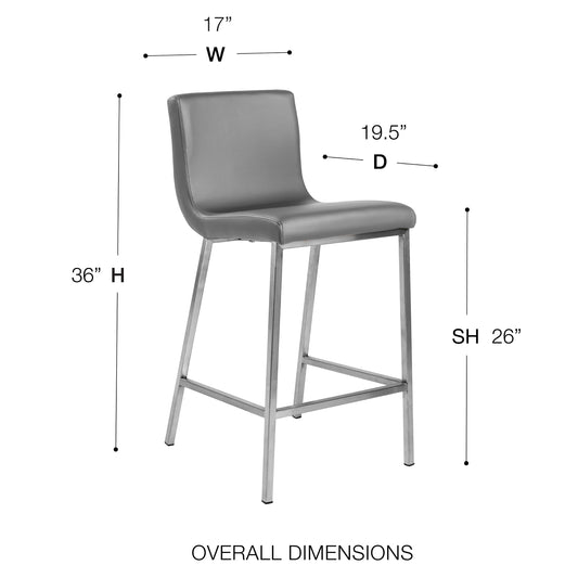 SCOTT 26"H COUNTER CHAIR - Eurohaus Modern Furniture