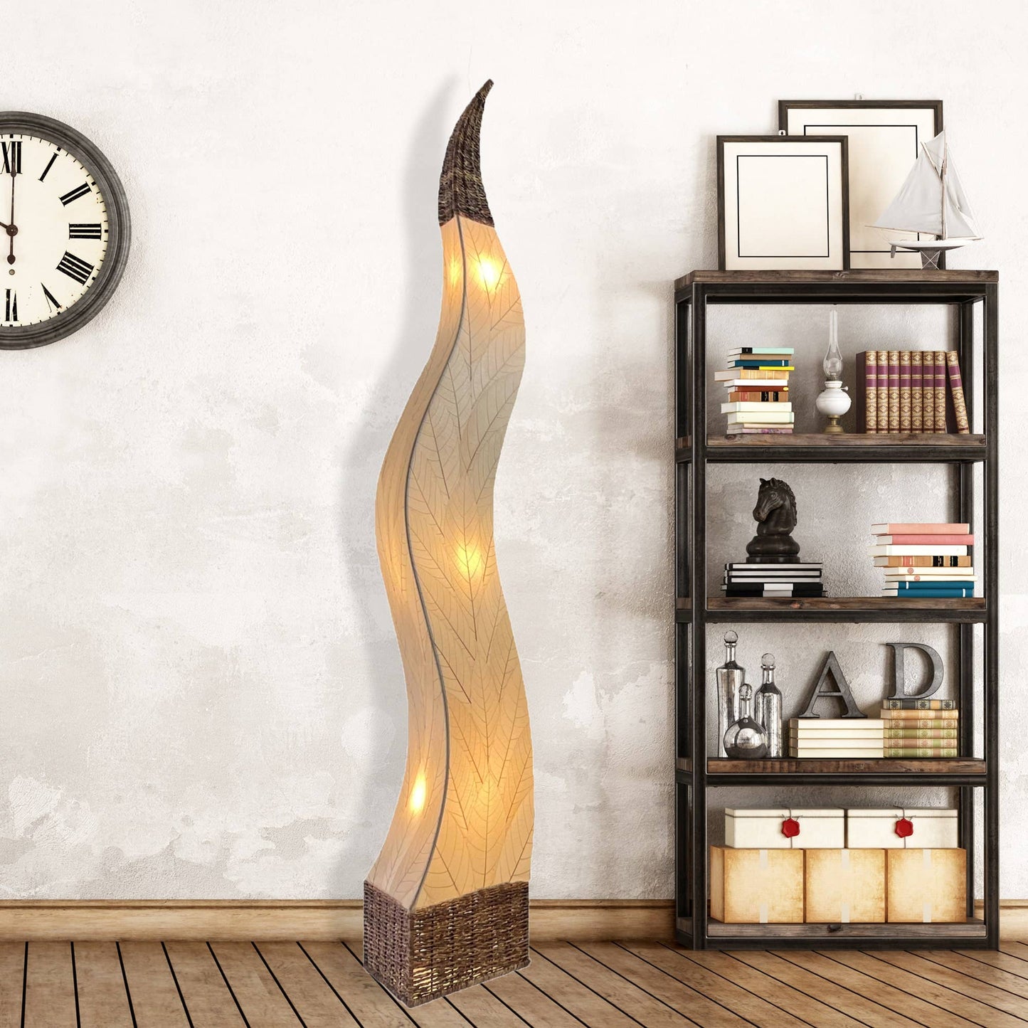 Flame Giant Floor Lamp Natural