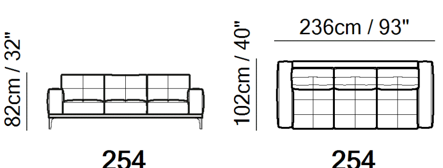 NATUZZI EDITIONS - C301 TOLEDO - SOFA [STOCK OPTIONS] - Eurohaus Modern Furniture