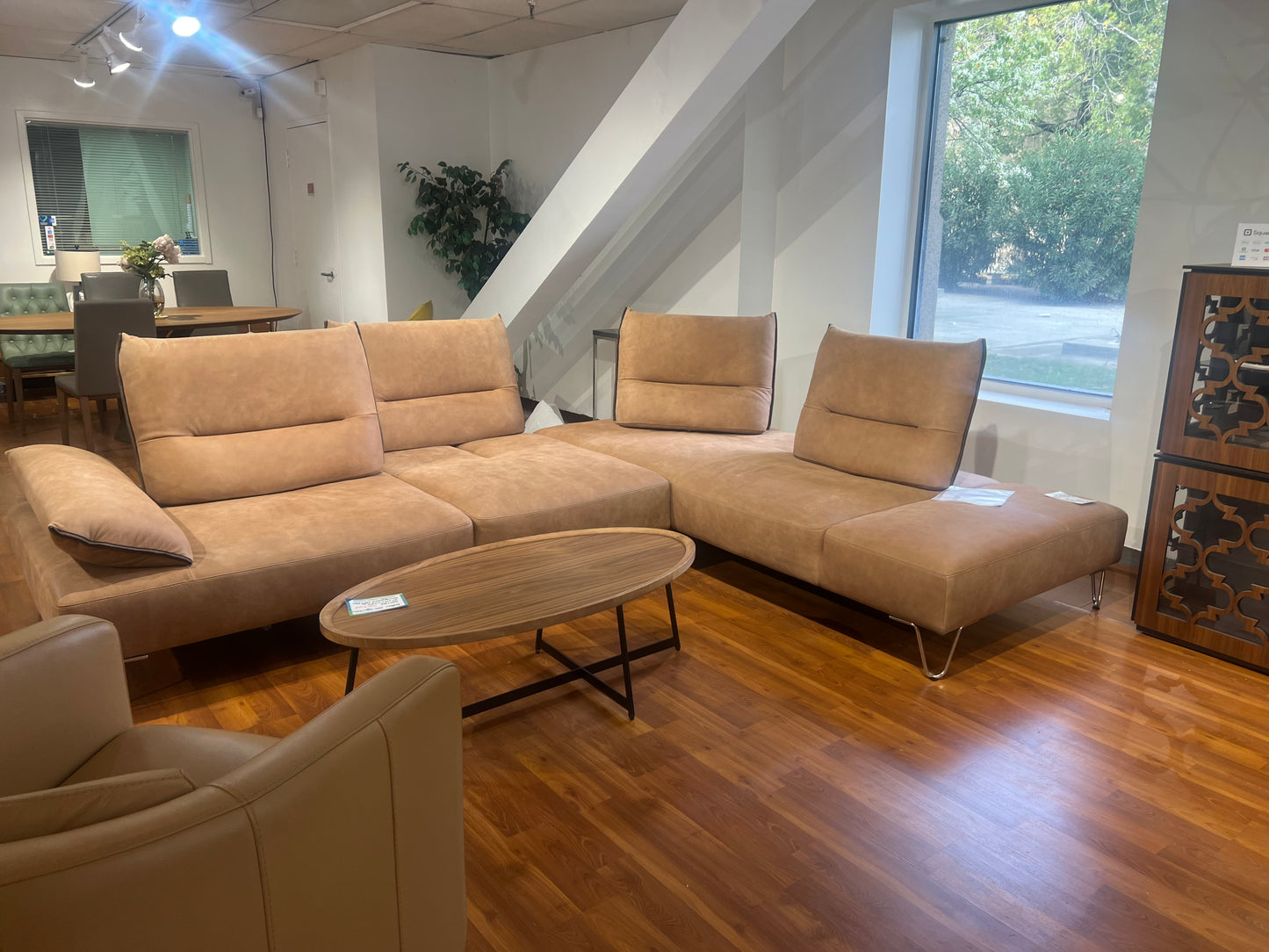 Skyline Suede Leather sectional