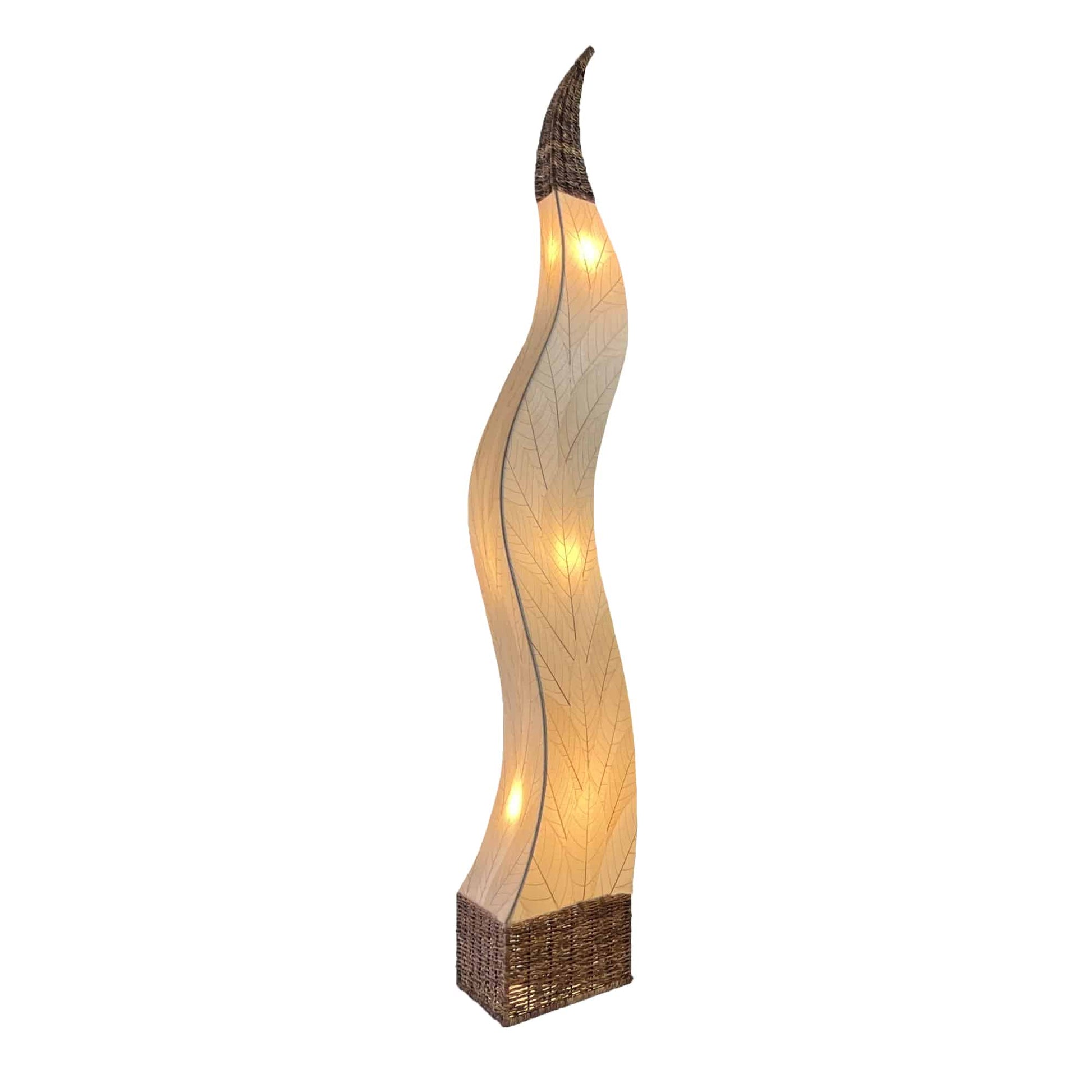 Flame Giant Floor Lamp Natural - Eurohaus Modern Furniture LLC