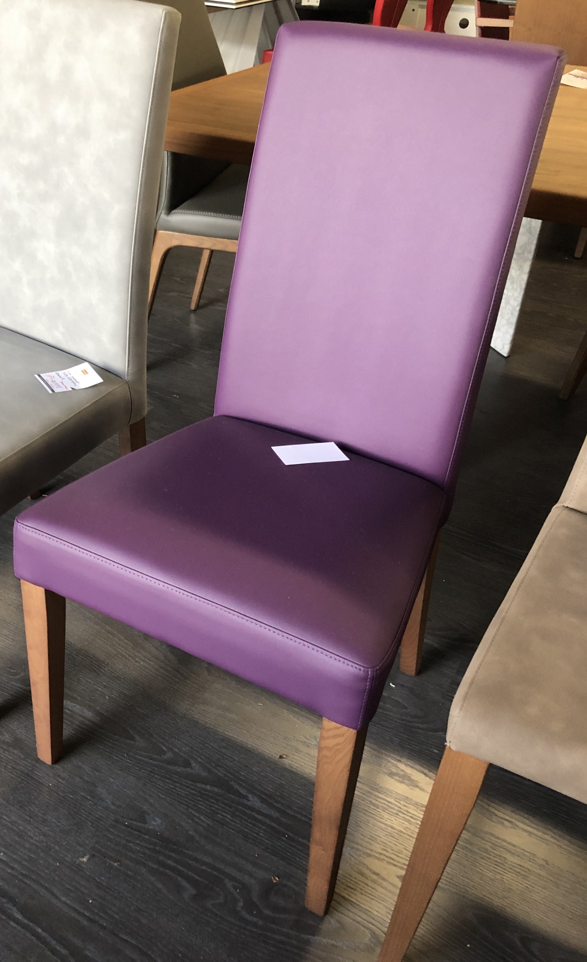 Purple leather dining chairs new arrivals