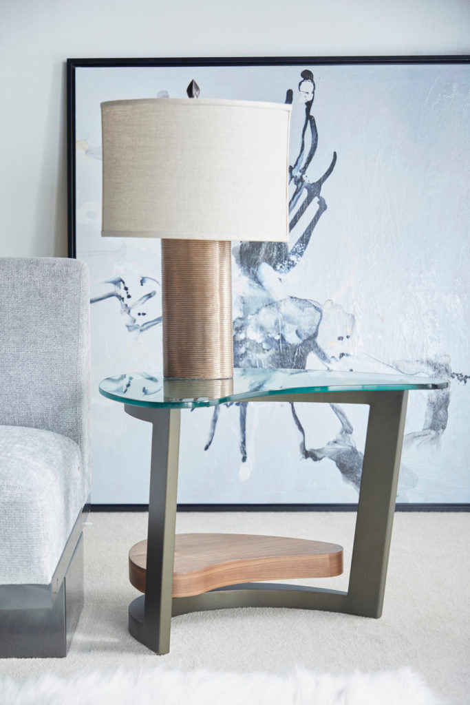 ELITE MODERN - Maui Walnut/Metal Occasional Table - Eurohaus Modern Furniture LLC