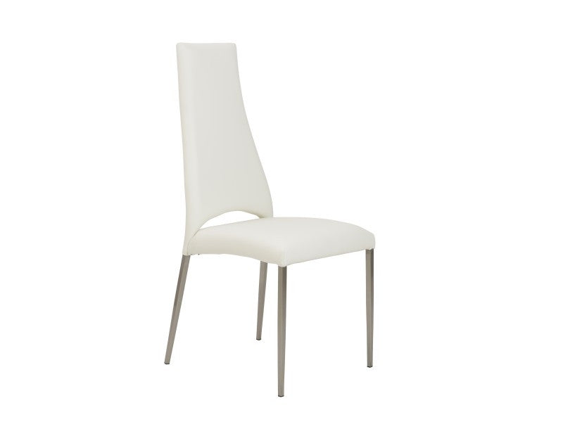 Tara Side Chair w/Brushed Stainless Steel Legs