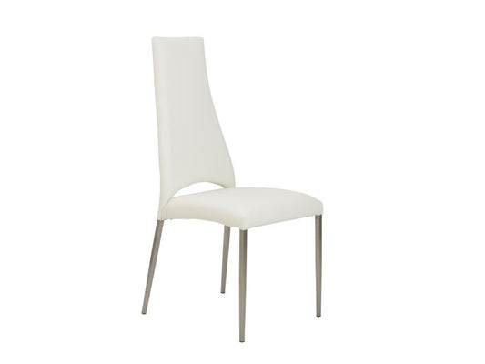 Tara Side Chair w/Brushed Stainless Steel Legs - Eurohaus Modern Furniture LLC