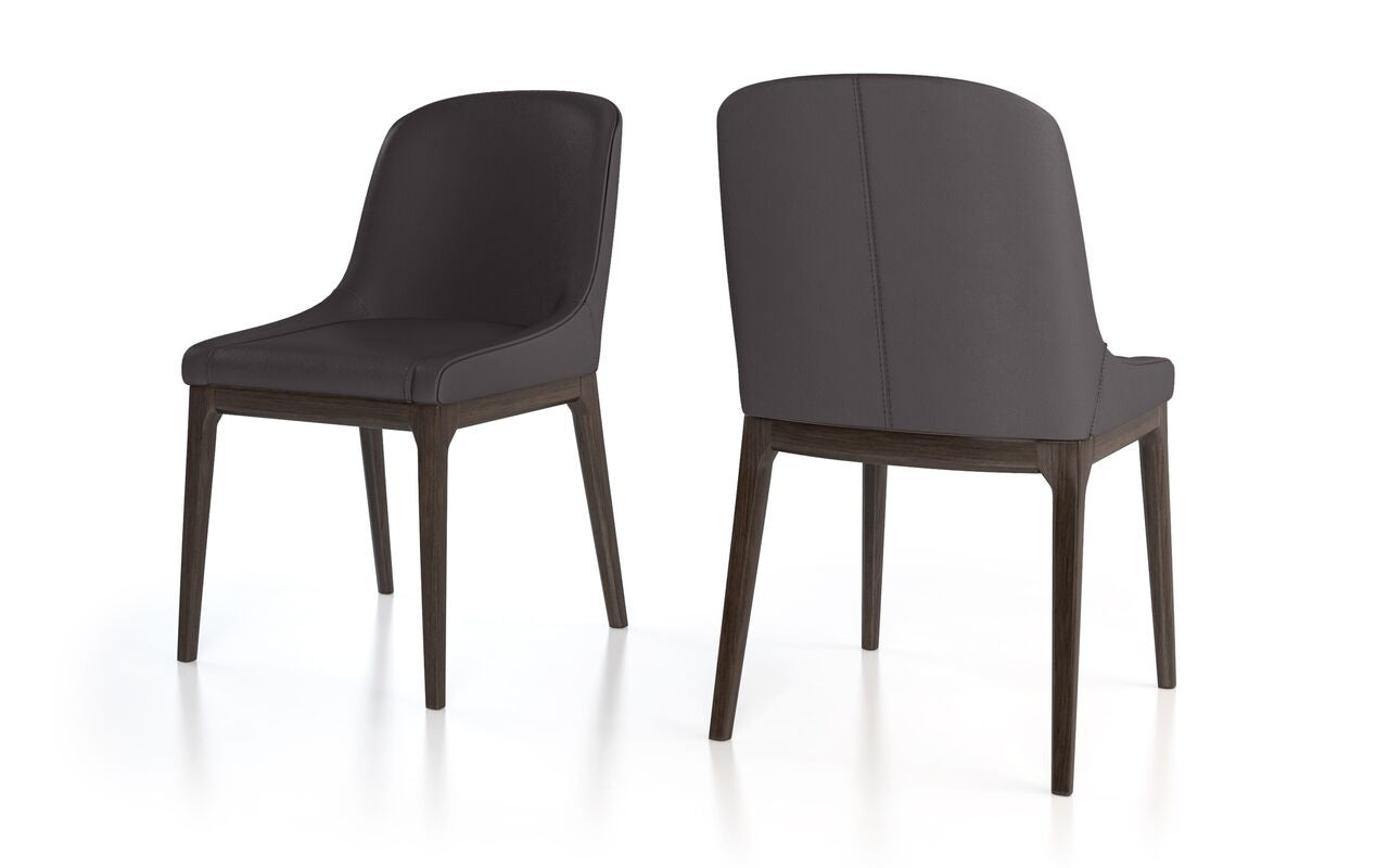 Colibri Genuine leather Ann side chair ( set of 2) - Eurohaus Modern Furniture LLC