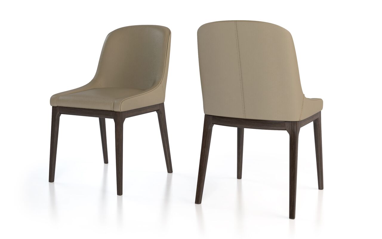 Colibri Genuine leather Ann side chair ( set of 2) - Eurohaus Modern Furniture LLC