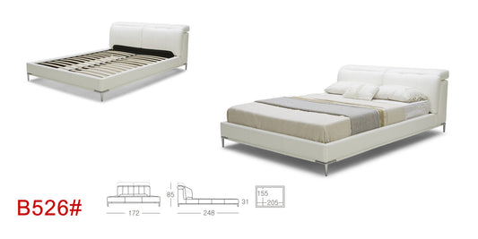 EMF KTOUCH B526 Modern Upholstered Platform Bed with Adjustable Headrests - Eurohaus Modern Furniture LLC