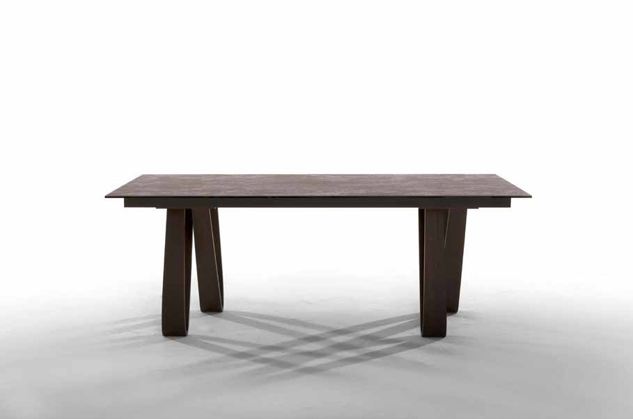 Tonin Casa - Italy- Butterfly Table with Square Marble Top & Walnut Legs