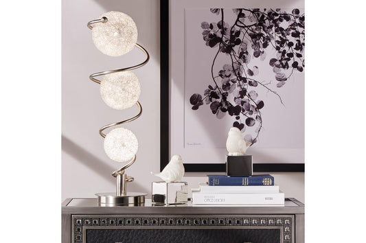Spiral Table Lamp w/Wired Shades - Eurohaus Modern Furniture LLC