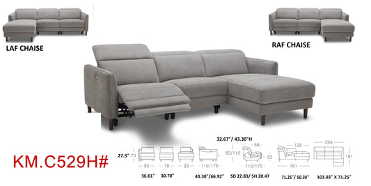 EMF KM529 Leather Recliner Collection