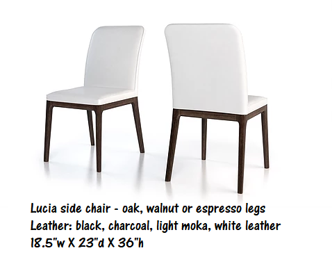 Colibri Lucia Genuine Thick Leather Dining Chair (set of 2)