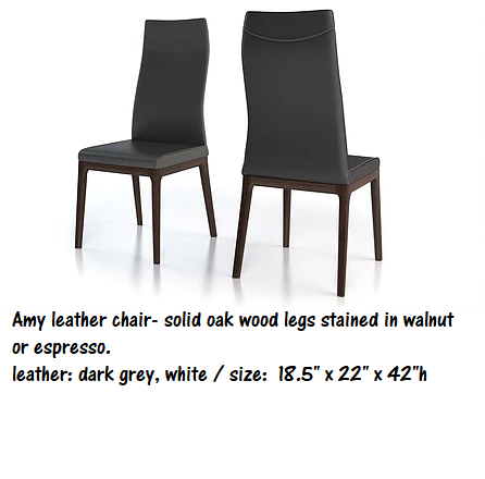 Colibri Amy Genuine Thick Leather Dining Chair (set of 2)