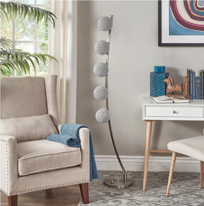 Arch Floor Lamp with Wired Shades
