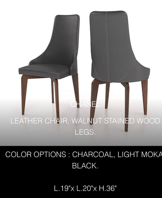 Genuine Leather - Colibri Chanel Dining chair(set of 2) - Eurohaus Modern Furniture LLC