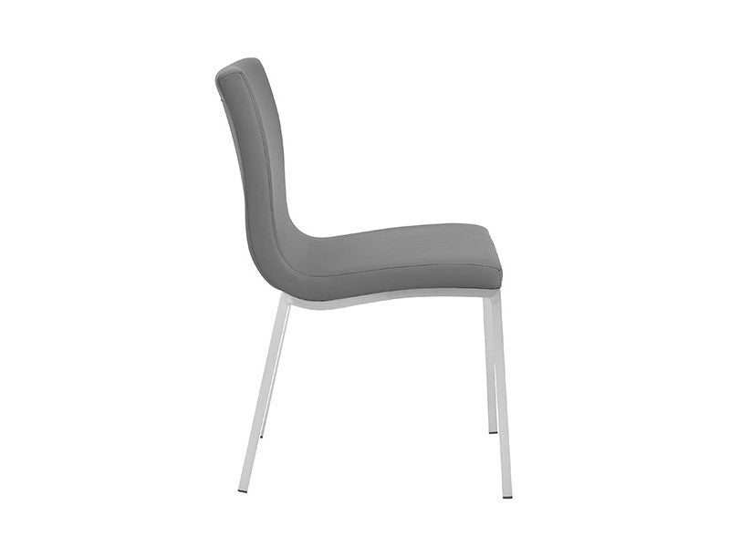 Scott Side Chair with Brushed Stainless Steel Legs